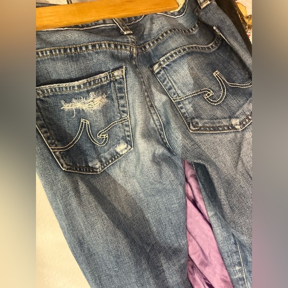 AG Women's Denim | South Gate Distressed "The Boyfriend Crop" Blue Jeans size 26 - Picture 12 of 12